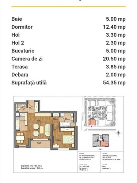 Vanzare apartament 2 camere decomandat bloc nou Tractorul, Brasov